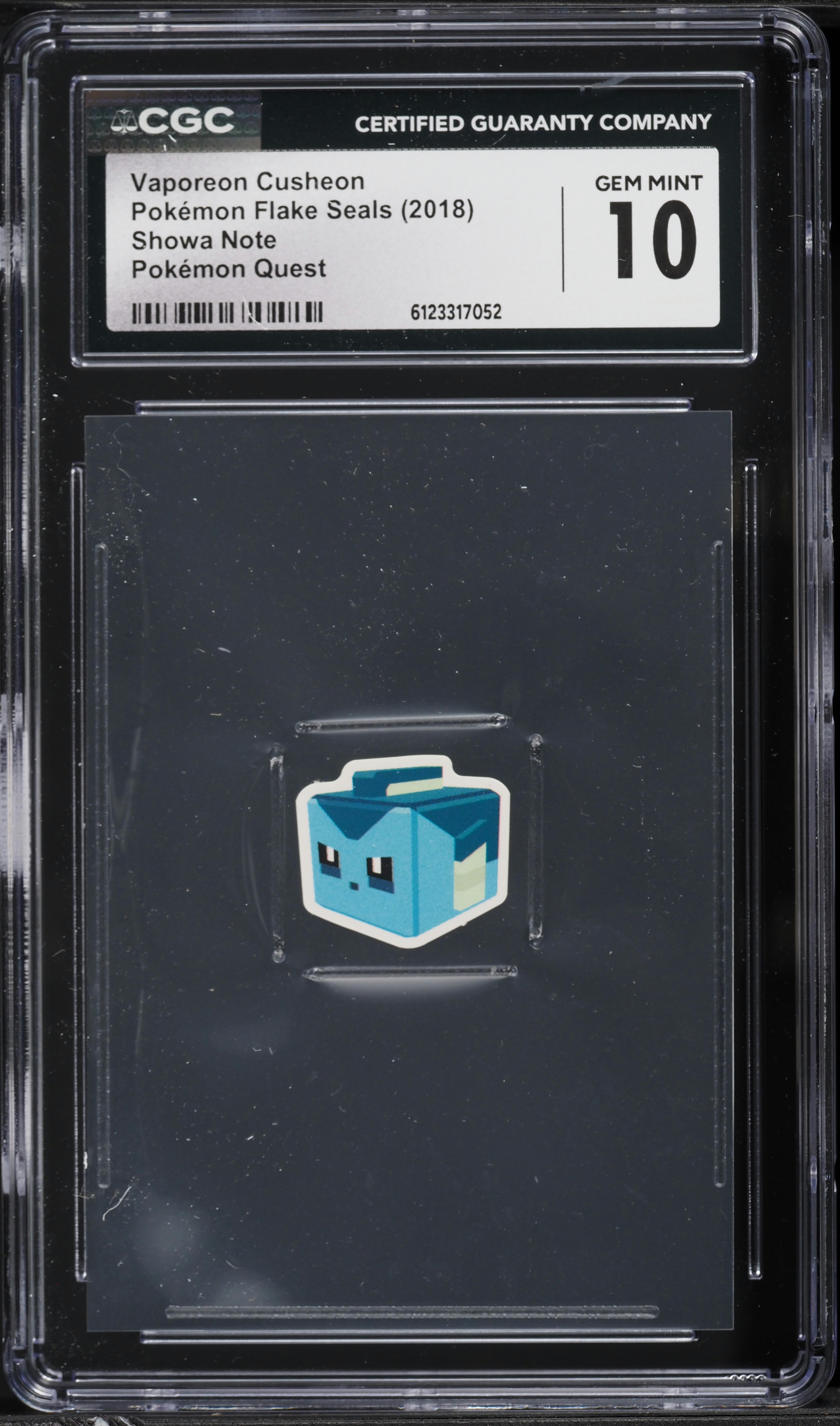2018 Pokemon Flake Seals Showa Note Pokemon Quest Vaporeon Cusheon CGC 10 GEM MINT