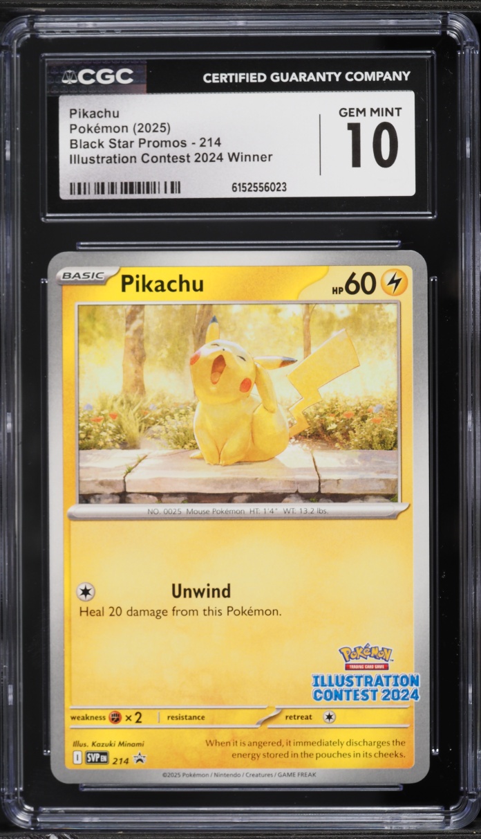 2025 Pokemon Scarlet & Violet Promo Illustration Contest Pikachu #214 CGC 10 GEM MINT