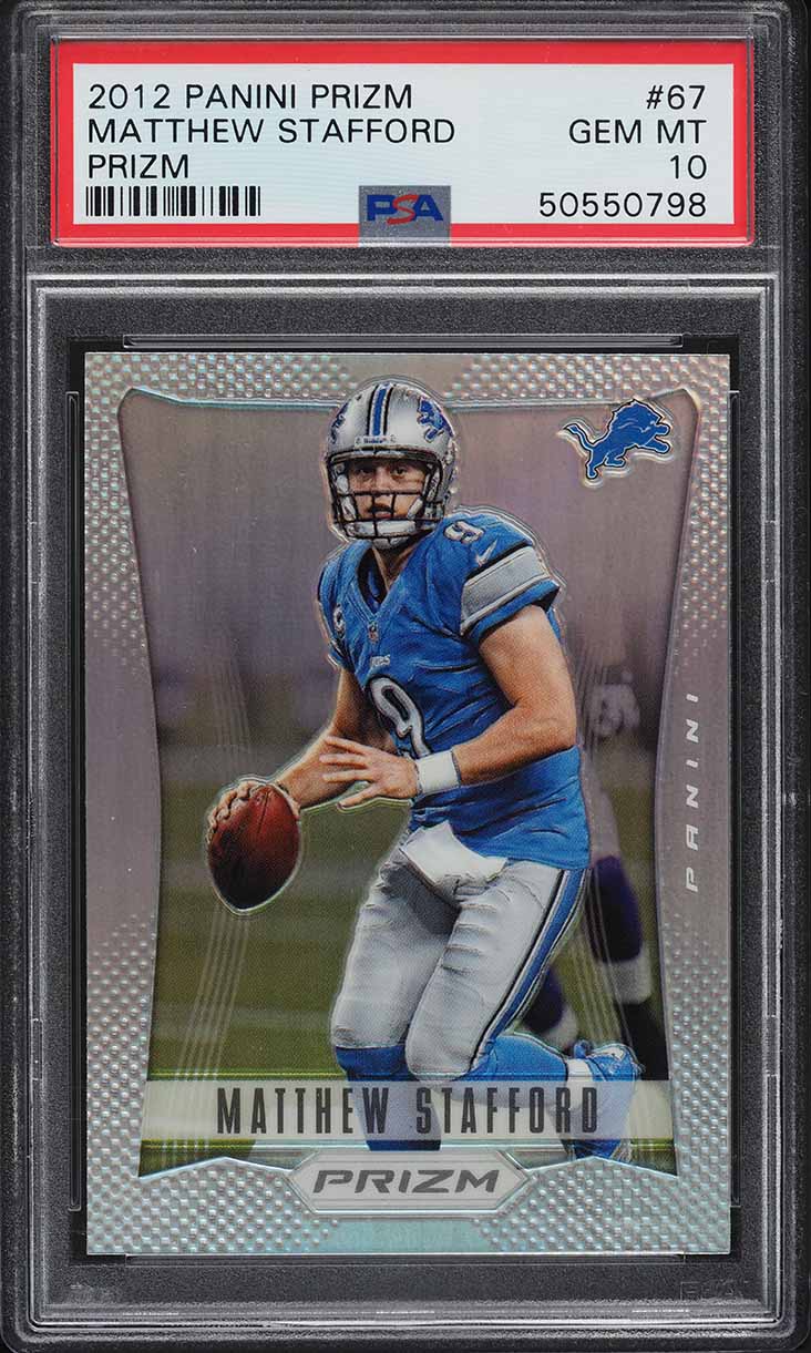 2012 Panini Prizm Silver Matthew Stafford #67 PSA 10 GEM MINT - Photo 1