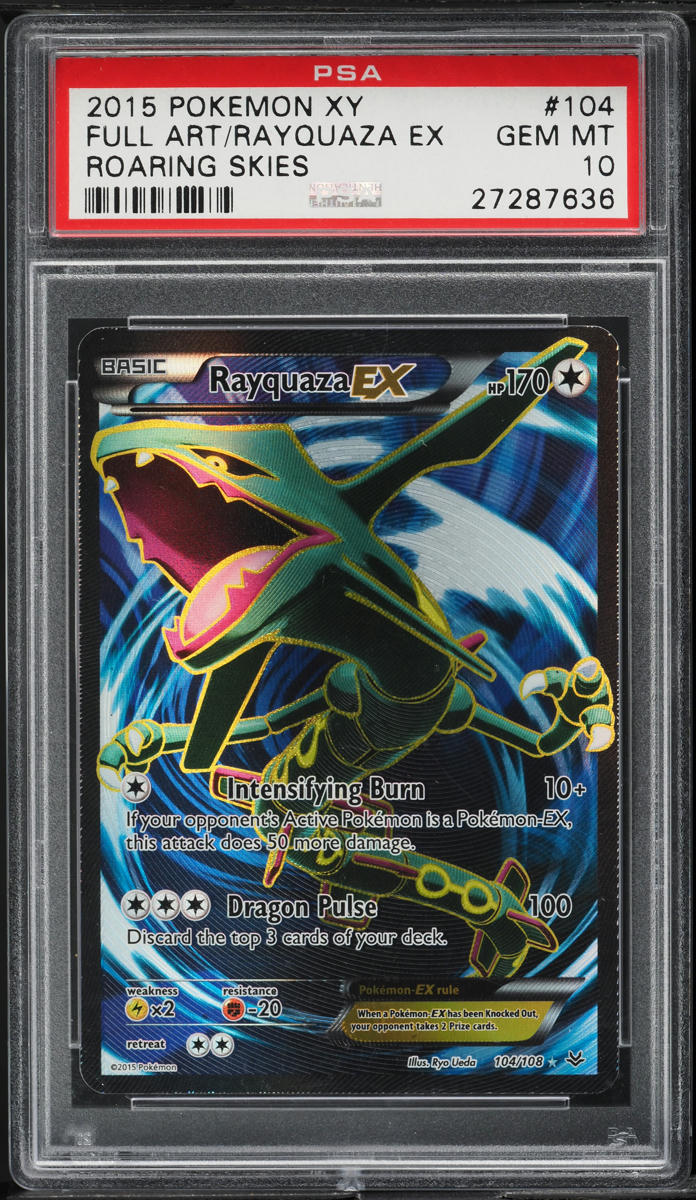 2015 Pokemon XY Roaring Skies Full Art Rayquaza EX #104 PSA 10 GEM MINT