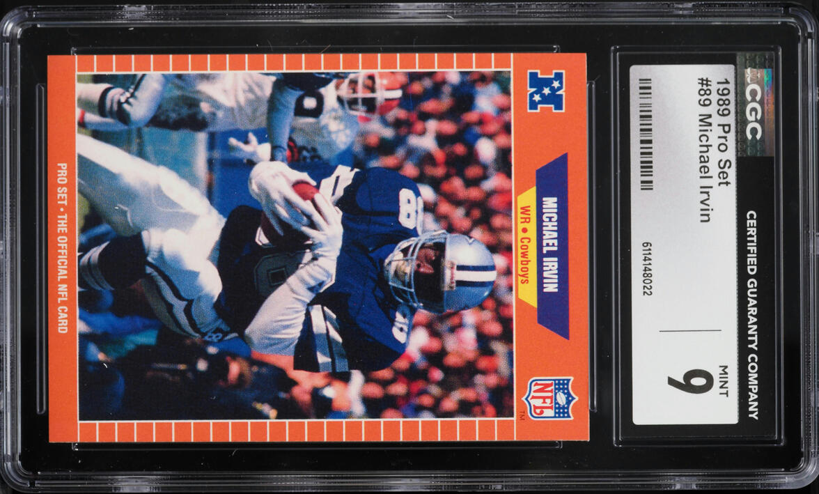 1989 Pro Set Football Michael Irvin ROOKIE #89 CGC 9 MINT
