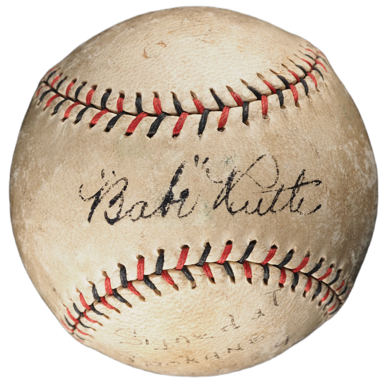 1924 Babe Ruth Single Signed Baseball - PSA/DNA & Beckett LOA's