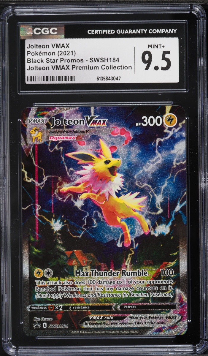 2021 Pokemon Sword & Shield Promo Premium Collection Full Art Jolteon VMAX #SWSH184 CGC 9.5