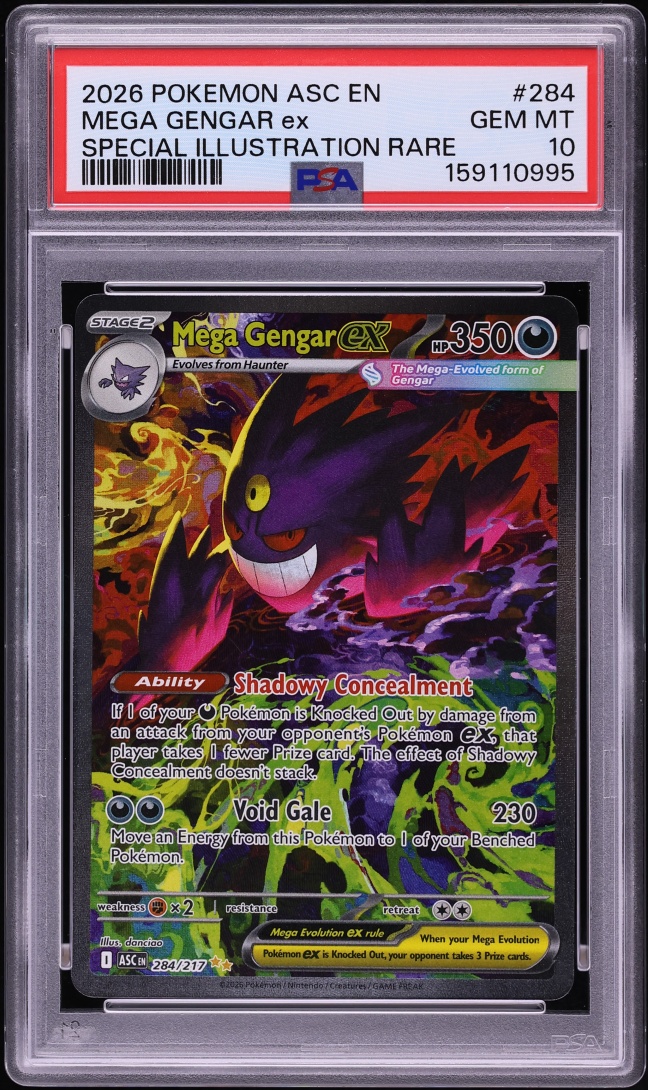 2026 Pokemon Mega Evolution Ascended Heroes SIR Mega Gengar ex #284 PSA 10 GEM MINT