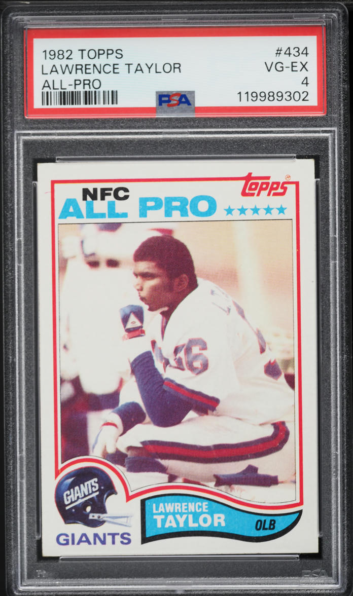 1982 Topps Football Lawrence Taylor ROOKIE, ALL-PRO #434 PSA 4 VGEX