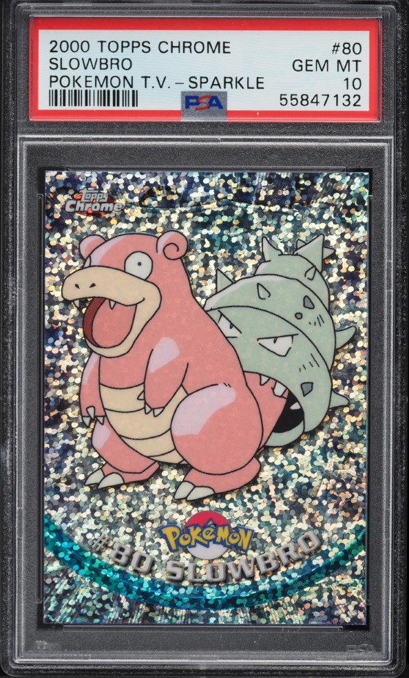 2000 Topps Chrome Pokemon Series 2 Sparkle Slowbro #80 PSA 10 GEM MINT