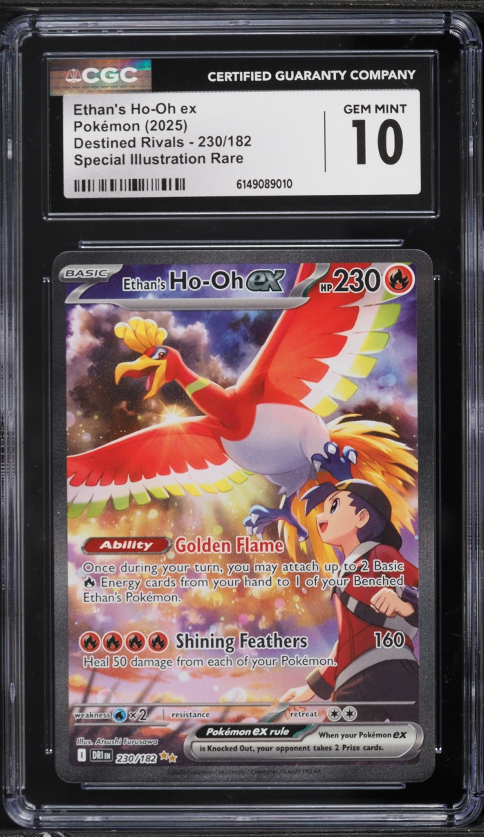 2025 Pokemon Scarlet & Violet Destined Rivals SIR Ethan's Ho-Oh ex #230 CGC 10 GEM MINT