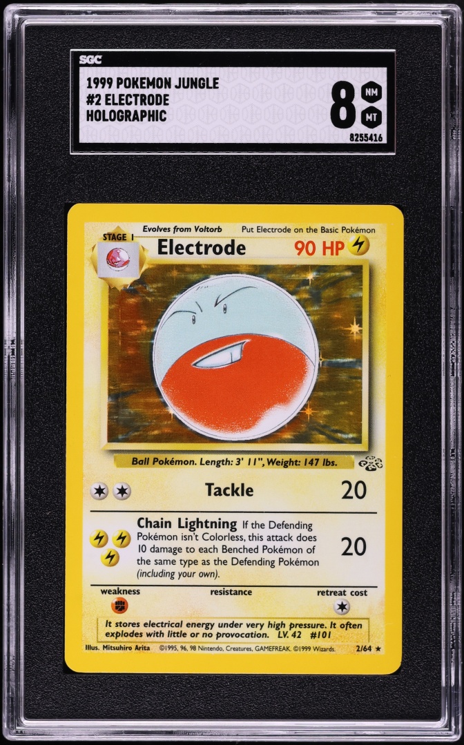 1999 Pokemon Jungle Holo Electrode #2 SGC 8 NM-MT