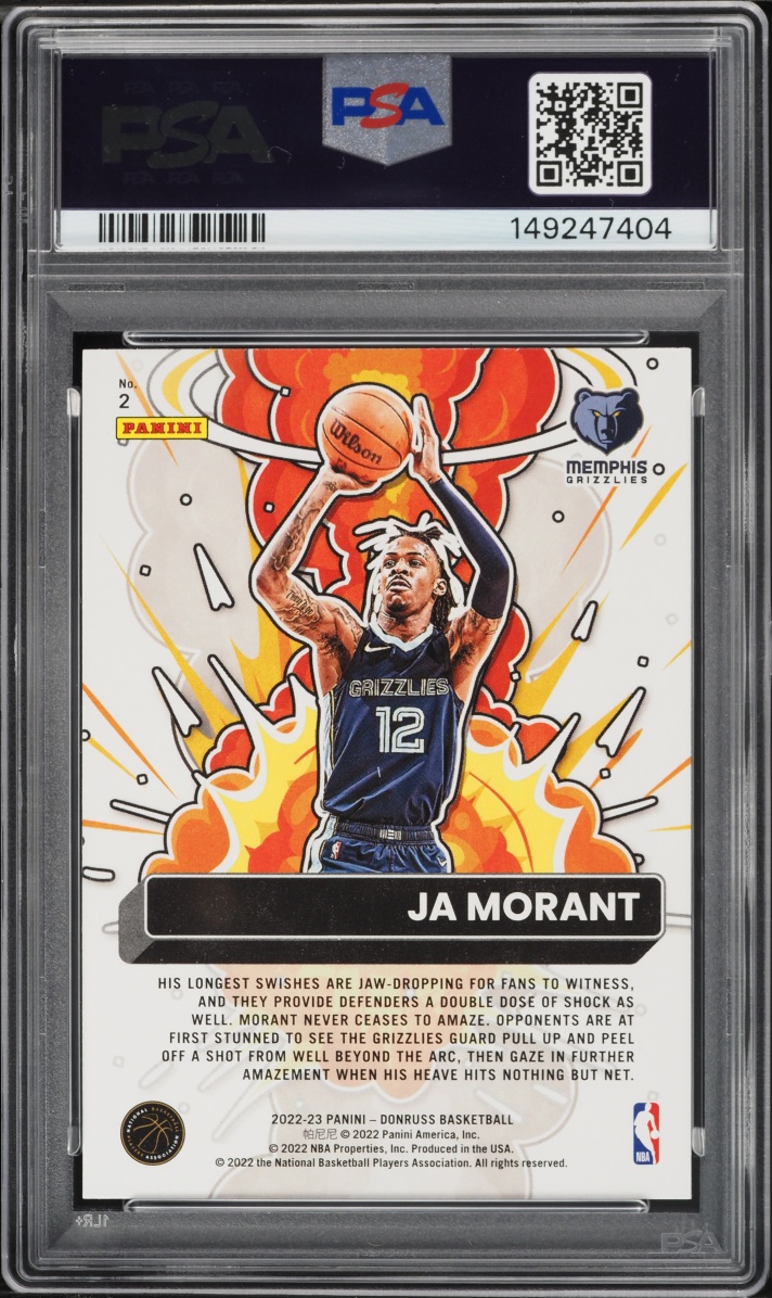 2022 Donruss Bomb Squad Ja Morant #2 PSA 10 GEM MINT