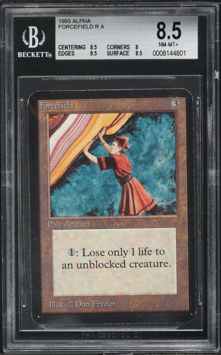 1993 Magic The Gathering MTG Alpha Forcefield BGS 8.5 NM-MT+