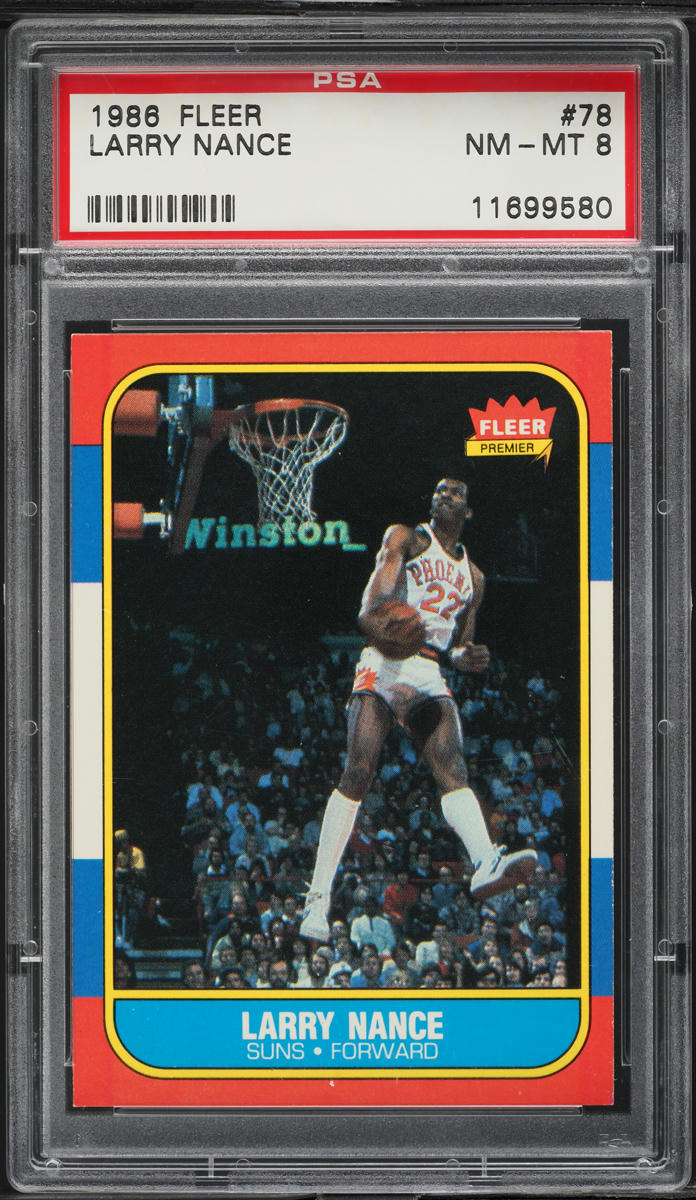 1986 Fleer Basketball Larry Nance #78 PSA 8 NM-MT