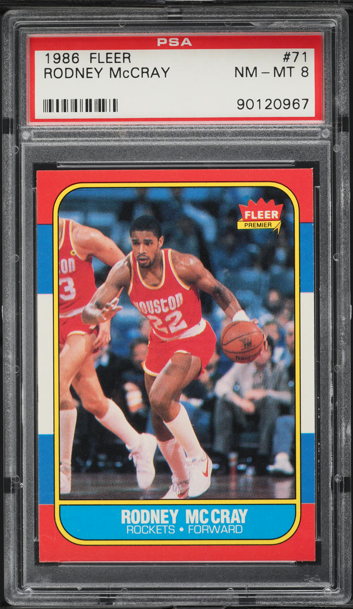 1986 Fleer Basketball Rodney McCray #71 PSA 8 NM-MT