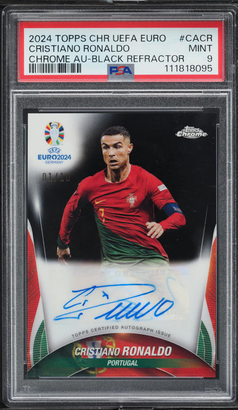その他 Topps auto Portugal ex Portugal RC 2024 Topps Chrome UEFA Euro Black Refractor Cristiano Ronaldo AUTO