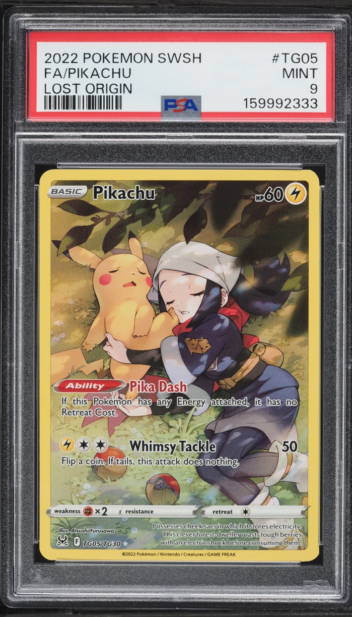 2022 Pokemon Sword & Shield Lost Origin CHR Pikachu #TG05 PSA 9 MINT