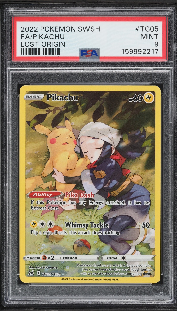 2022 Pokemon Sword & Shield Lost Origin Trainer Gallery CHR Pikachu #TG05 PSA 9 MINT