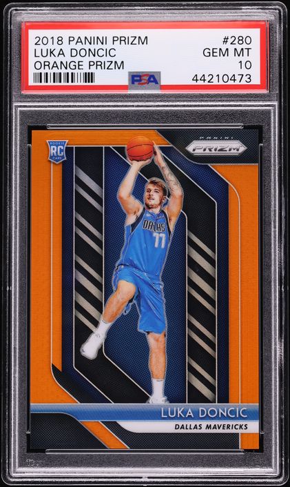 2018 Panini Prizm Orange Luka Doncic ROOKIE /49 #280 PSA 10 GEM MINT