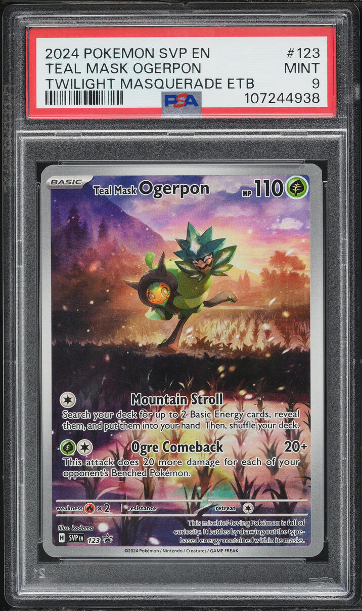 2024 Pokemon SV Promo Twilight Masquerade ETB Alt Art Teal Mask Ogerpon #123 PSA 9 MINT