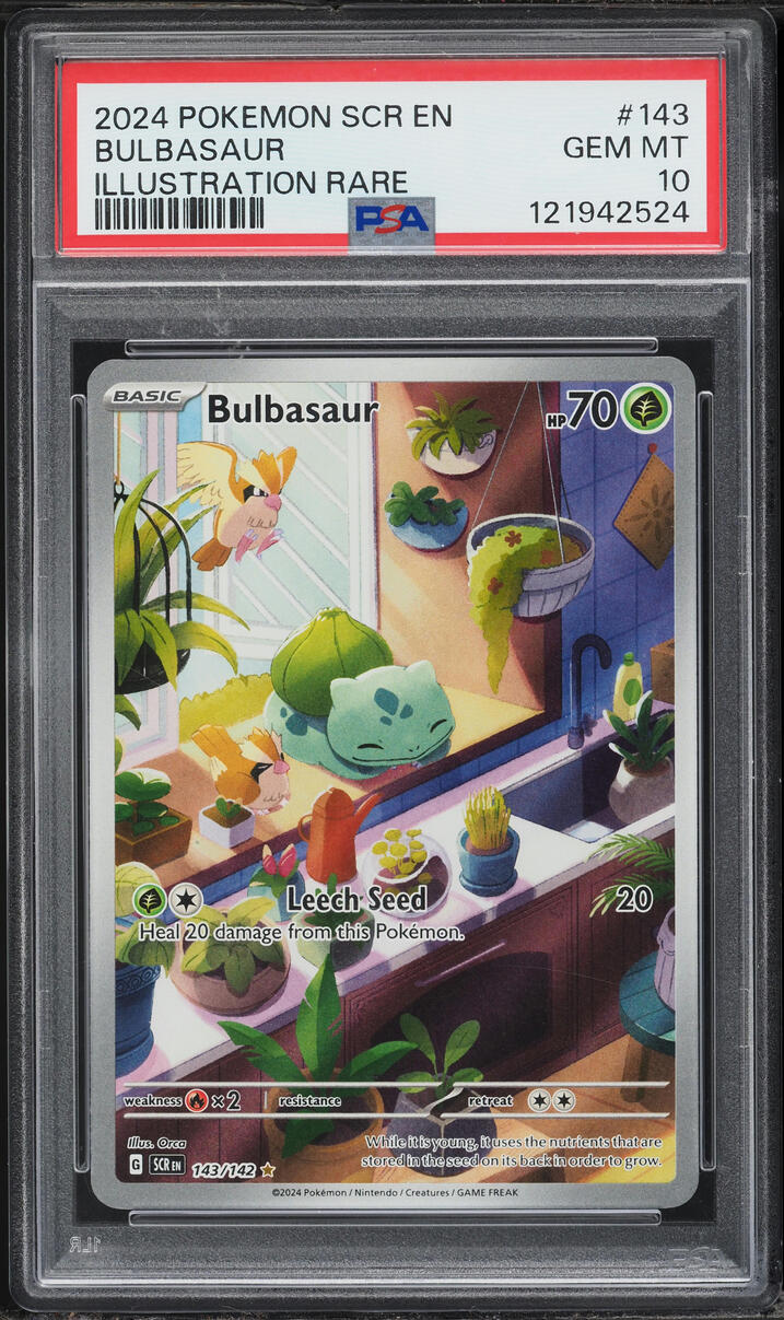 2024 Pokemon Scarlet & Violet Stellar Crown IR Bulbasaur #143 PSA 10 GEM MINT