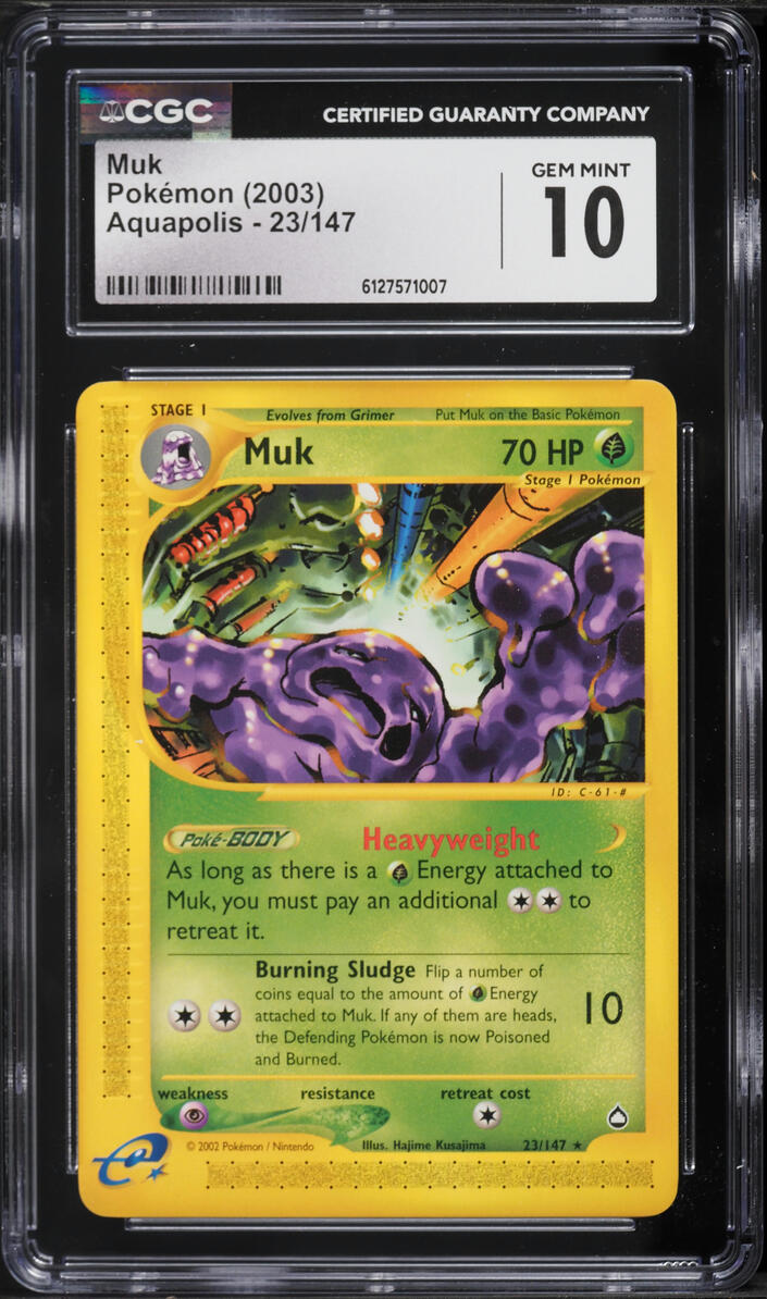 2003 Pokemon Aquapolis Muk #23 CGC 10 GEM MINT