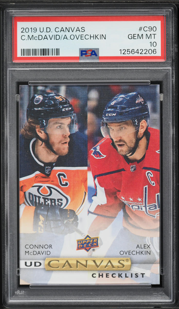 2019 Upper Deck Canvas Connor McDavid & Alex Ovechkin #C90 PSA 10 GEM MINT
