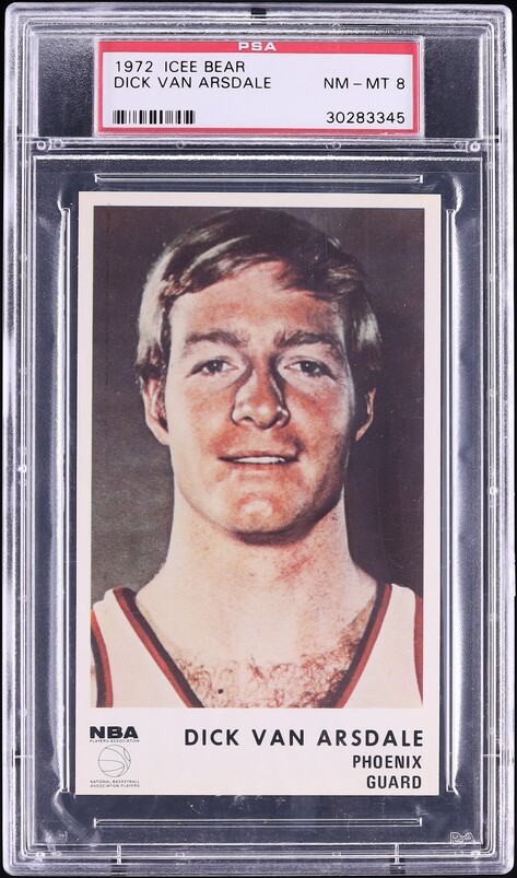 1972 Icee Bear Basketball Dick Van Arsdale PSA 8 NM-MT