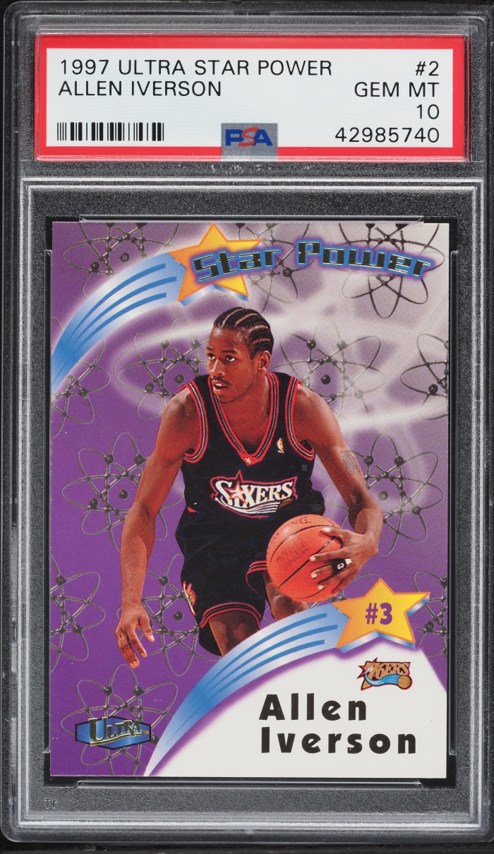 1997 Ultra Star Power Allen Iverson #2 PSA 10 GEM MINT