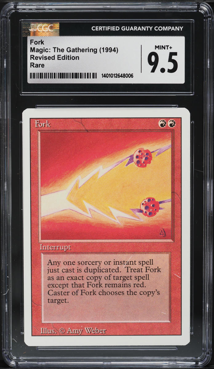 1994 Magic The Gathering MTG Revised Fork CGC 9.5 MINT+ on Fanatics Collect