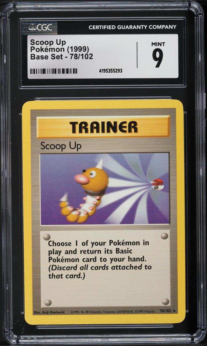 1999 Pokemon Base Set Scoop Up #78 CGC 9 MINT