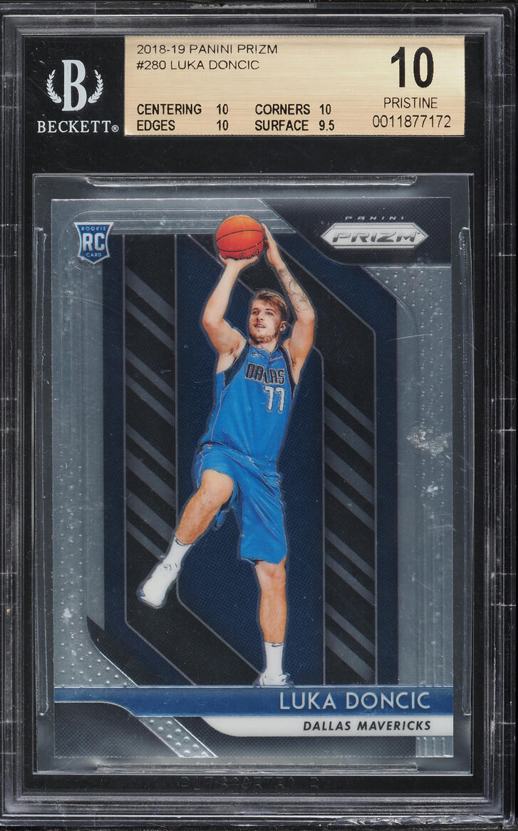 2018 Panini Prizm Luka Doncic ROOKIE #280 BGS 10 PRISTINE