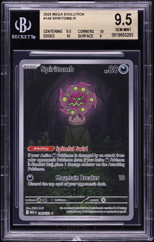 2025 Pokemon Mega Evolution IR Spiritomb #148 BGS 9.5 GEM MINT