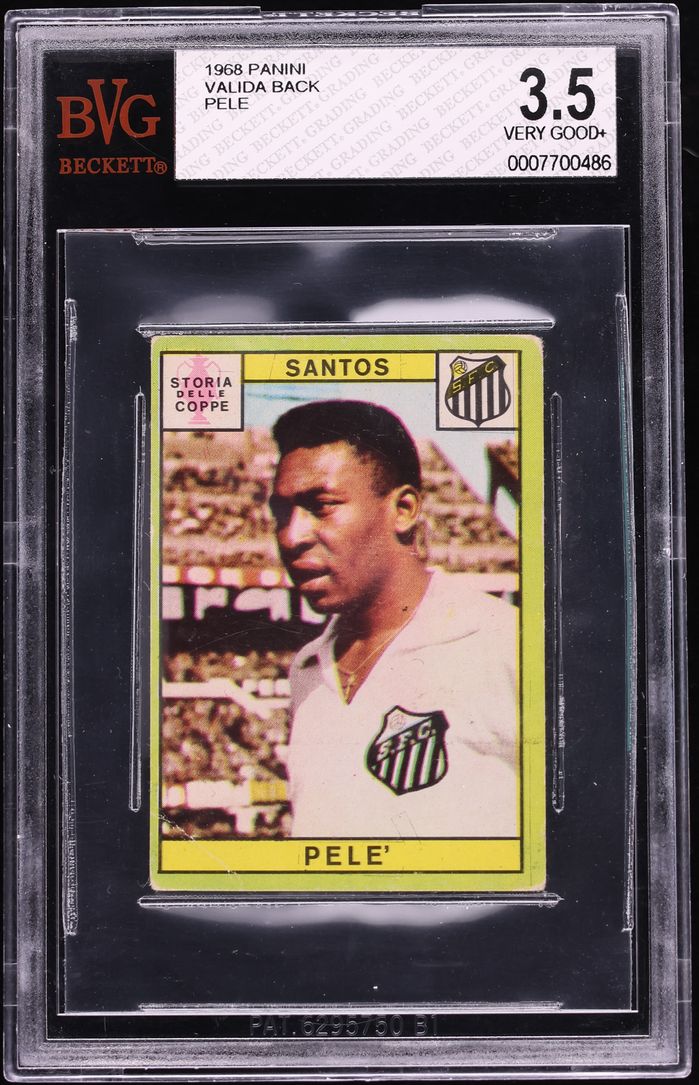 1968 Panini Soccer Pele VALIDA BACK BVG 3.5 VG+