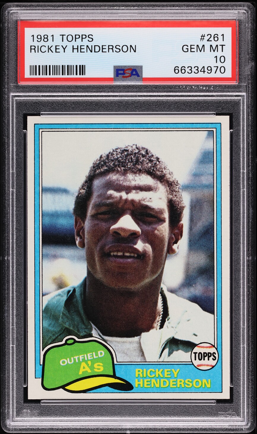 1981 Topps Rickey Henderson #261 PSA 10 GEM MINT
