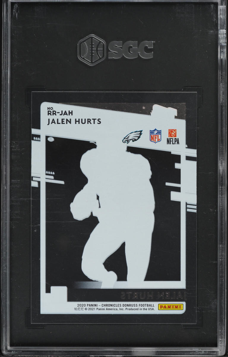 2020 Panini Chronicles Clearly Donruss Jalen Hurts ROOKIE #RR-JAH SGC 9 MINT