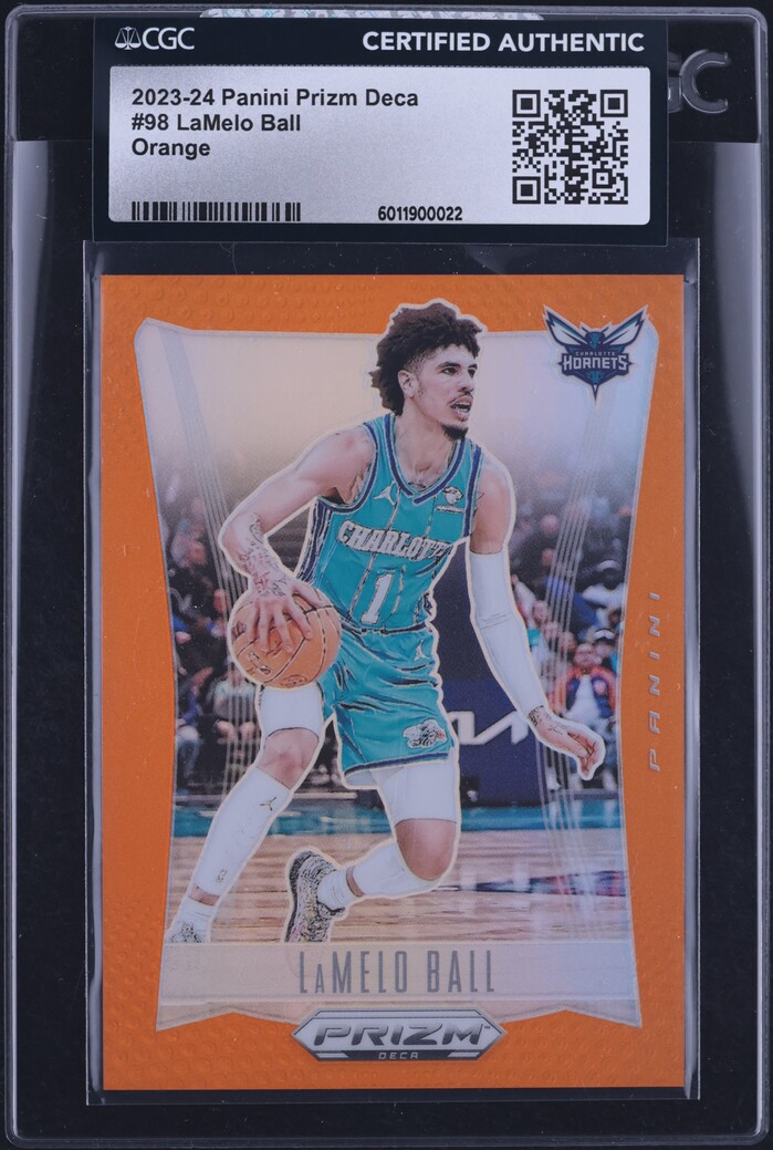 2023 Panini Prizm Deca Orange LaMelo Ball /49 #98 CGC AUTH on Fanatics ...