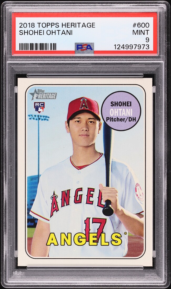 2018 Topps Heritage Shohei Ohtani ROOKIE #600 PSA 9 MINT