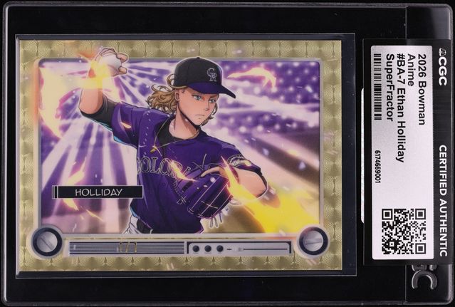 2026 Bowman Anime Superfractor Ethan Holliday PROSPECT 1/1 #BA-7 CGC AUTH