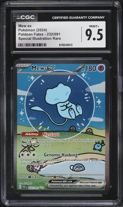 2024 Pokemon Scarlet & Violet Paldean Fates Art Rare Mew ex #232