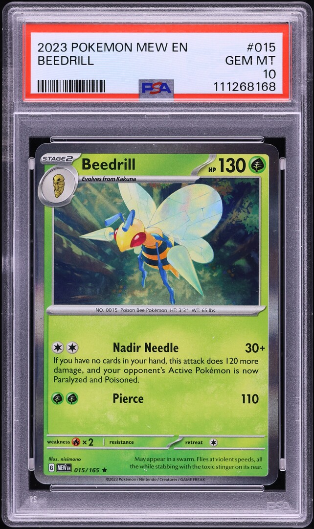 2023 Pokemon Mew En 151 Beedrill #015 PSA 10 GEM MINT