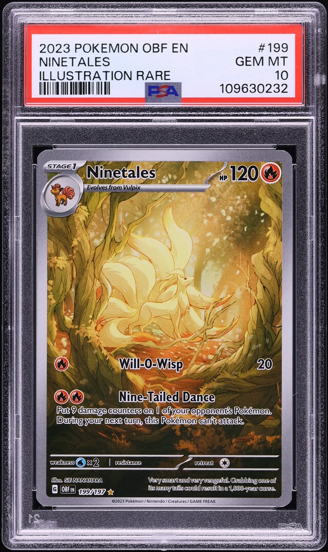 2023 Pokemon Scarlet & Violet Obsidian Flames IR Ninetales #199 PSA 10 GEM MINT