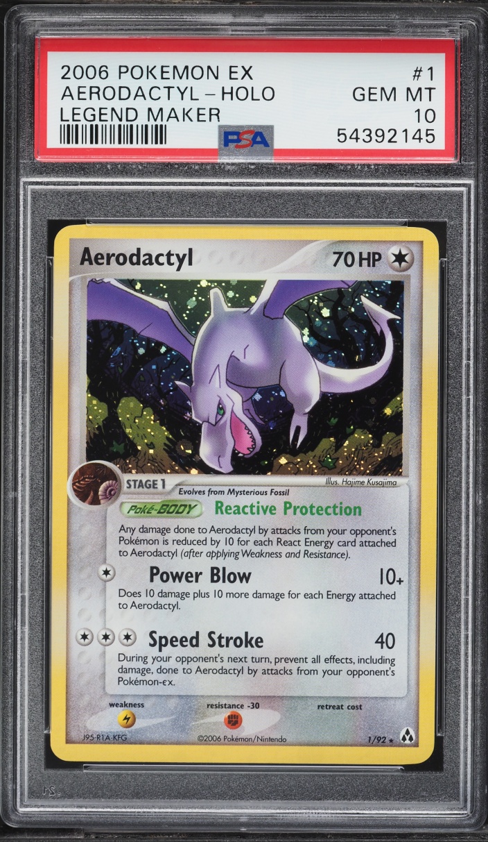 2006 Pokemon EX Legend Maker Holo Aerodactyl #1 PSA 10 GEM MINT