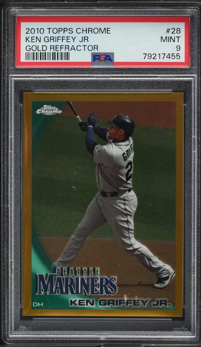 2010 Topps Chrome Gold Refractor Ken Griffey Jr. /50 #28 PSA 9 MINT