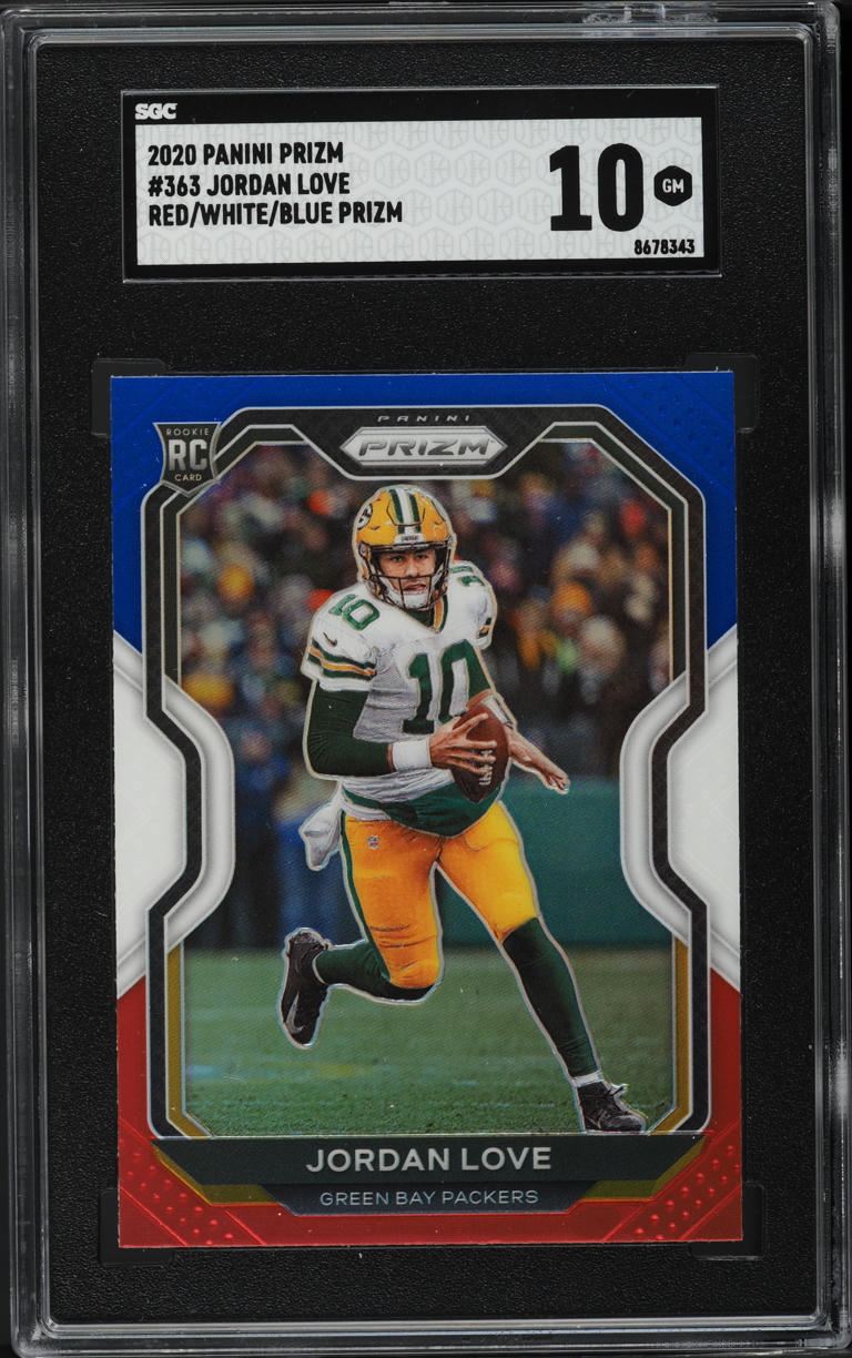 2020 Panini Prizm Red White Blue Jordan Love ROOKIE #363 SGC 10 GEM MINT