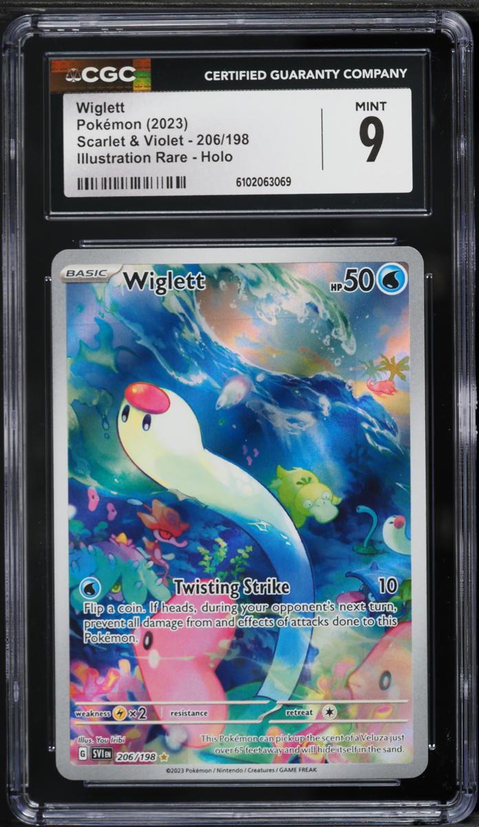 2023 Pokemon Scarlet & Violet IR Wiglett #206 CGC 9 MINT