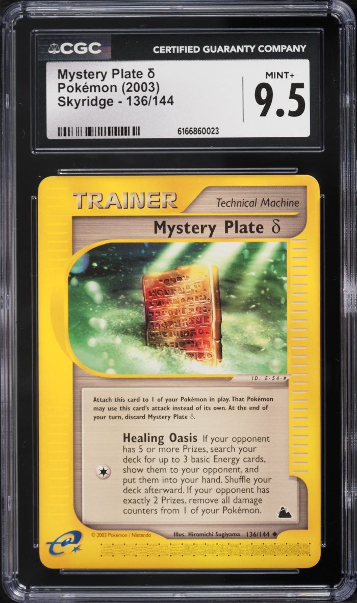 2003 Pokemon Skyridge Mystery Plate #136 CGC 9.5 MINT+