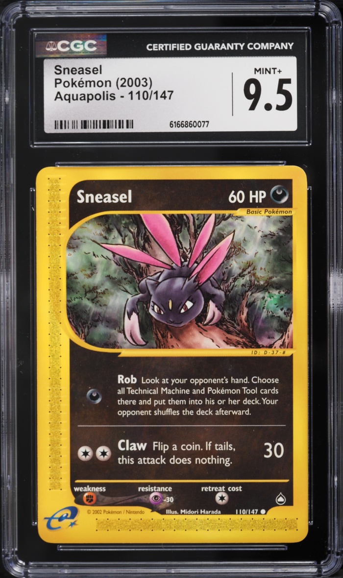 2003 Pokemon Aquapolis Sneasel #110 CGC 9.5 MINT+