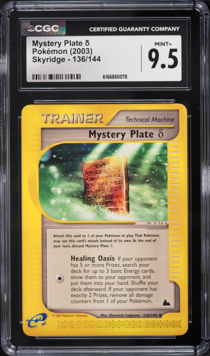 2003 Pokemon Skyridge Mystery Plate #136 CGC 9.5 MINT+
