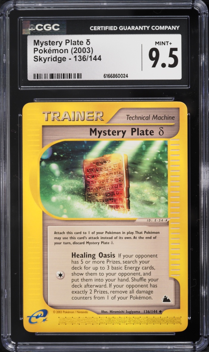 2003 Pokemon Skyridge Mystery Plate #136 CGC 9.5 MINT+