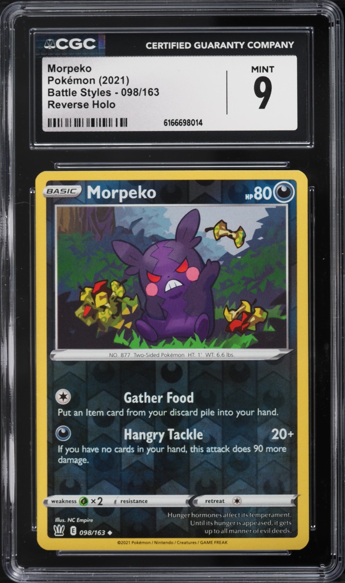 2021 Pokemon Sword & Shield Battle Styles Reverse Holo Morpeko #98 CGC 9 MINT
