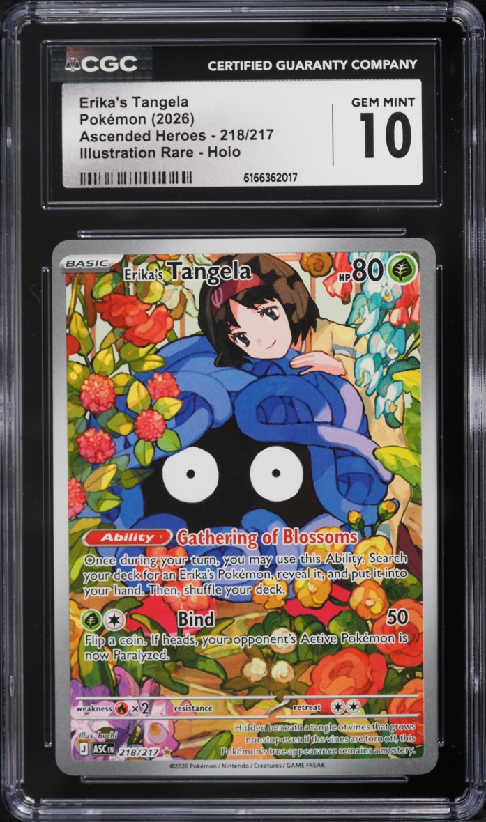 2026 Pokemon Mega Evolution Ascended Heroes IR Erika's Tangela #218 CGC 10 GEM MINT