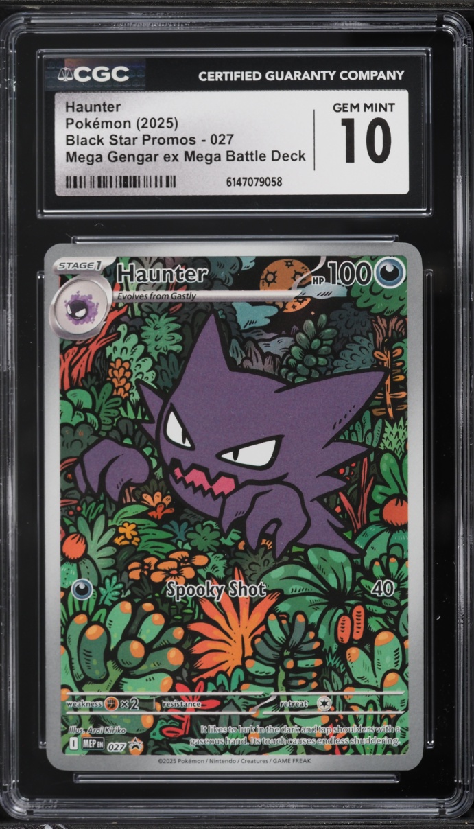 2025 Pokemon Mega Evolution Promo Mega Gengar ex Battle Deck Full Art Haunter #27 CGC 10